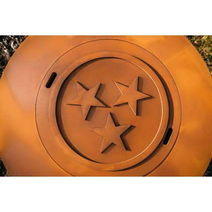 Fire Pit Art Magnum with Lid Natural Gas - Match Lit - Iron Oxide Patina