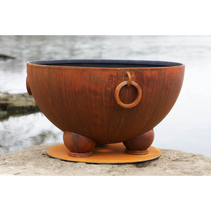 Fire Pit Art Nepal Wood Burning - Iron Oxide Patina