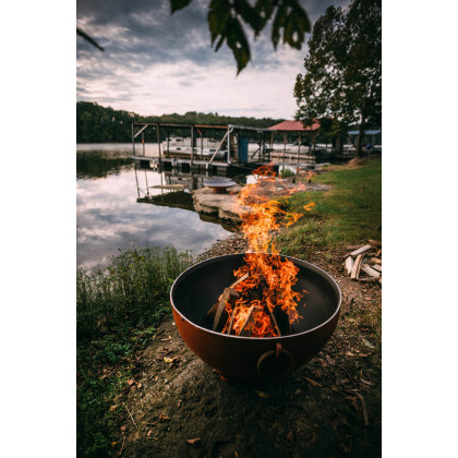 Fire Pit Art Nepal Wood Burning - Iron Oxide Patina
