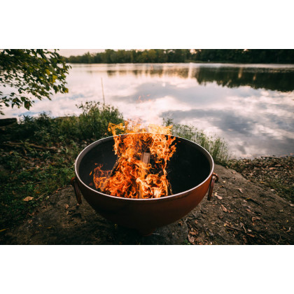 Fire Pit Art Nepal Wood Burning - Iron Oxide Patina