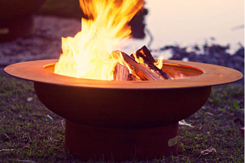 Fire Pit Art™ Saturn Wood Burning - Iron Oxide Patina