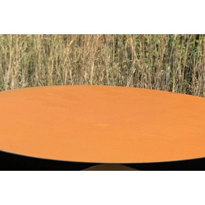 Fire Pit Art Steel Table Top 43" - Iron Oxide Patina