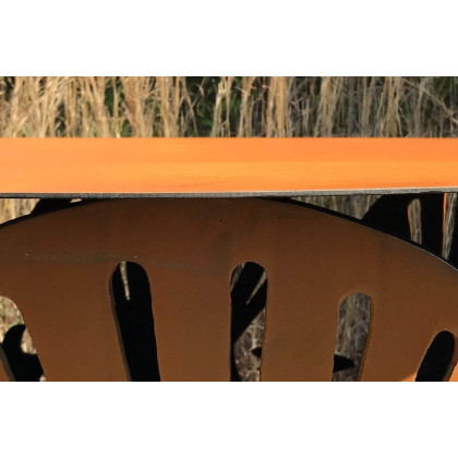 Fire Pit Art Steel Table Top 43" - Iron Oxide Patina