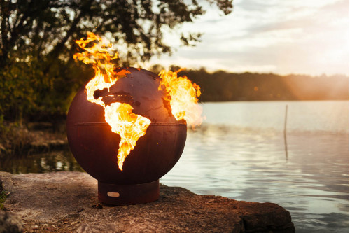 Fire Pit Art™ Third Rock Wood Burning - Iron Oxide Patina