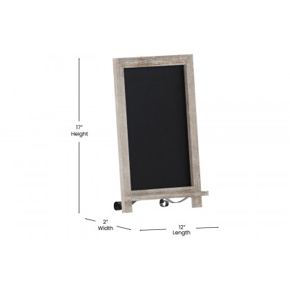 BLNK Canterbury Weathered Tabletop Magnetic Chalkboards with Metal Scrolled Legs Set of 10 - 12"W x 17"H