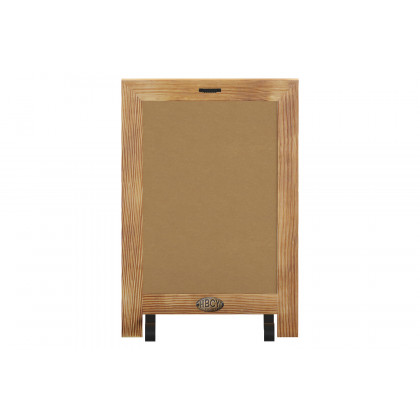 BLNK Canterbury Torched Wood Tabletop Magnetic Chalkboards with Metal Scrolled Legs Set of 10 - 9.5"W x 14"H