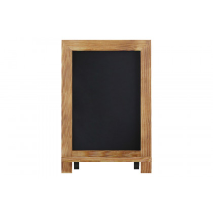 BLNK Canterbury Torched Wood Tabletop Magnetic Chalkboards with Metal Scrolled Legs Set of 10 - 9.5"W x 14"H