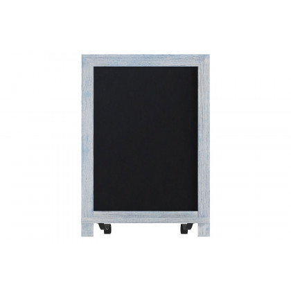 BLNK Canterbury Rustic Blue Tabletop Magnetic Chalkboards with Metal Scrolled Legs Set of 10 - 12"W x 17"H
