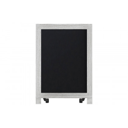 BLNK Canterbury Whitewashed Tabletop Magnetic Chalkboards with Metal Scrolled Legs Set of 10 - 12"W x 17"H
