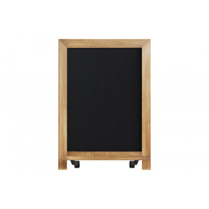 BLNK Canterbury Torched Wood Tabletop Magnetic Chalkboards with Metal Scrolled Legs Set of 10 - 12"W x 17"H