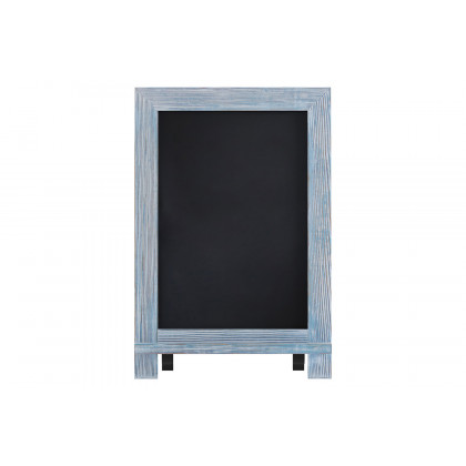 BLNK Canterbury Rustic Blue Tabletop Magnetic Chalkboards with Metal Scrolled Legs Set of 10 - 9.5"W x 14"H