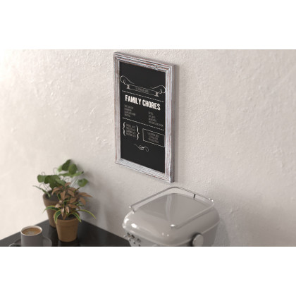 BLNK Canterbury Wall Mount Magnetic Chalkboard Sign Set of 10 - Whitewashed