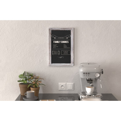 BLNK Canterbury Wall Mount Magnetic Chalkboard Sign Set of 10 - Whitewashed