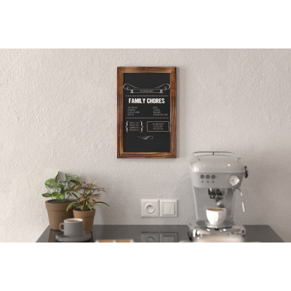 BLNK Canterbury Wall Mount Magnetic Chalkboard Sign Set of 10 - Torched Wood