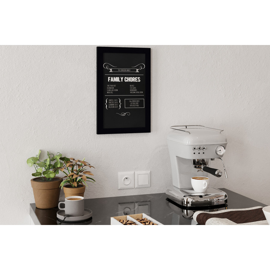 BLNK Canterbury Wall Mount Magnetic Chalkboard Sign Set of 10 - Black