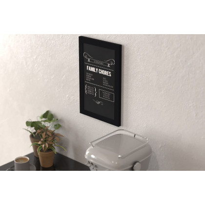 BLNK Canterbury Wall Mount Magnetic Chalkboard Sign Set of 10 - Black