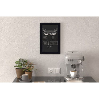 BLNK Canterbury Wall Mount Magnetic Chalkboard Sign Set of 10 - Black