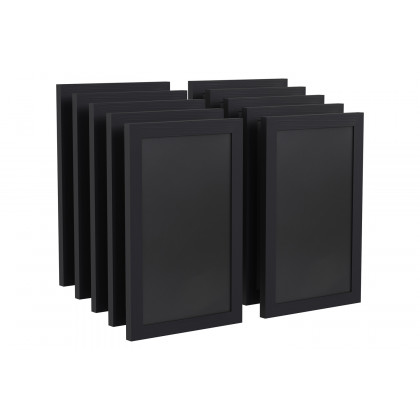 BLNK Canterbury Wall Mount Magnetic Chalkboard Sign Set of 10 - Black