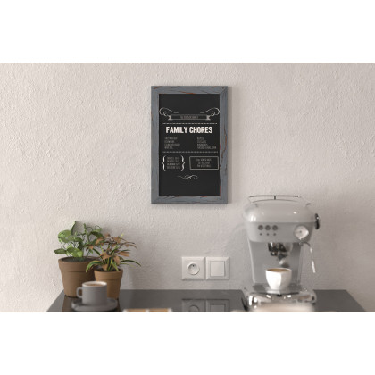 BLNK Canterbury Wall Mount Magnetic Chalkboard Sign Set of 10 - Rustic Gray
