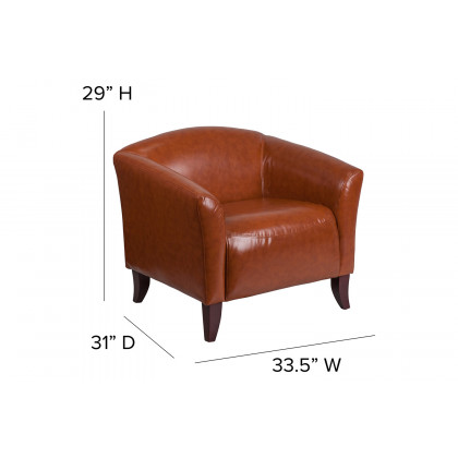BLNK HERCULES Imperial Series LeatherSoft Chair - Cognac