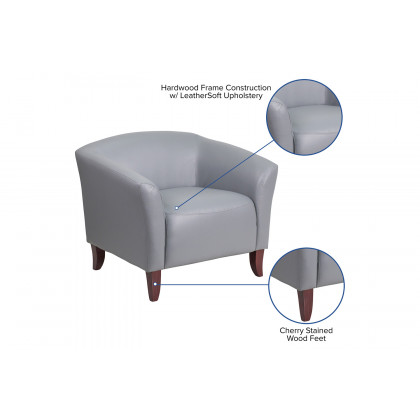BLNK HERCULES Imperial Series LeatherSoft Chair - Gray
