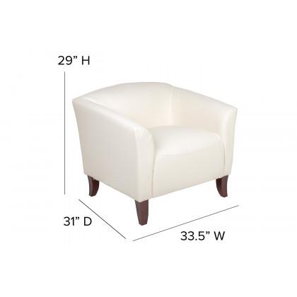 BLNK HERCULES Imperial Series LeatherSoft Chair - Ivory