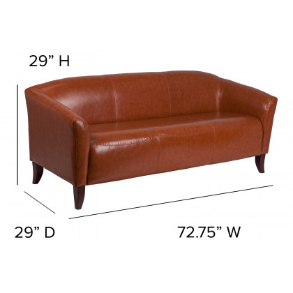 BLNK HERCULES Imperial Series LeatherSoft Sofa - Cognac