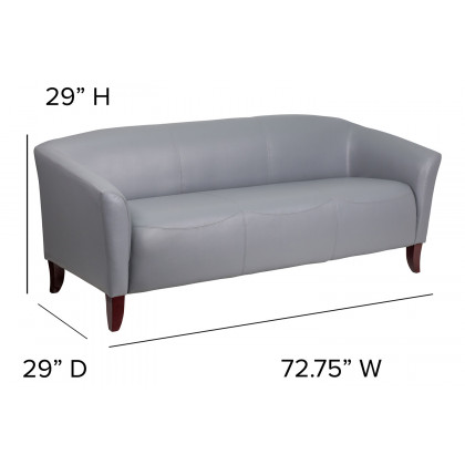 BLNK HERCULES Imperial Series LeatherSoft Sofa - Gray