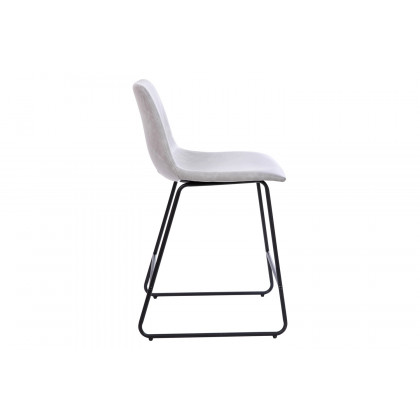 BLNK Reagan Commercial LeatherSoft Counter Height Bar Stools Set of 2 - Light Gray