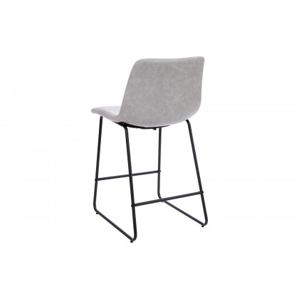 BLNK Reagan Commercial LeatherSoft Counter Height Bar Stools Set of 2 - Light Gray