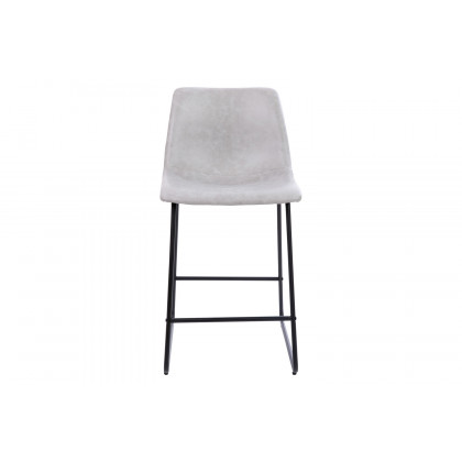BLNK Reagan Commercial LeatherSoft Counter Height Bar Stools Set of 2 - Light Gray