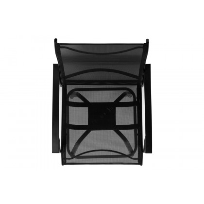 BLNK Valerie All-Weather Swivel Textilene Patio Bar Height Stools with High Back and Armrests Set of 2 - Black