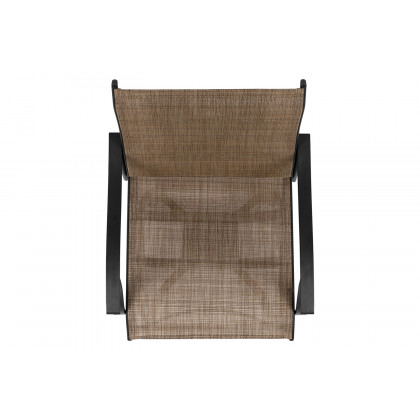 BLNK Valerie All-Weather Swivel Textilene Patio Bar Height Stools with High Back and Armrests Set of 2 - Brown