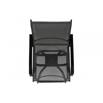 BLNK Valerie All-Weather Swivel Textilene Patio Bar Height Stools with High Back and Armrests Set of 2 - Gray