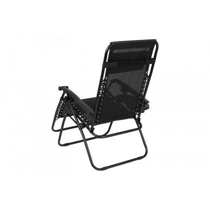 BLNK Celestial Celestial Adjustable Folding Mesh Zero Gravity Reclining Lounge Chair with Pillow and Cup Holder Tray Set of 2 - Black