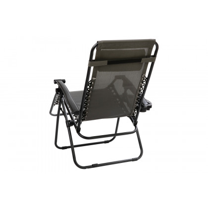 BLNK Celestial Celestial Adjustable Folding Mesh Zero Gravity Reclining Lounge Chair with Pillow and Cup Holder Tray Set of 2 - Gray
