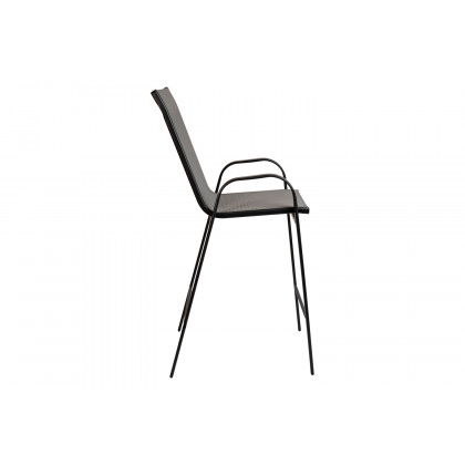 BLNK Brazos Outdoor Bar Stools with Flex Comfort Material and Metal Frame 2 Pack - Gray