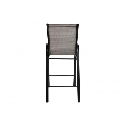 BLNK Brazos Outdoor Bar Stools with Flex Comfort Material and Metal Frame 2 Pack - Gray