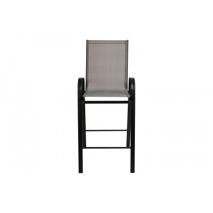 BLNK Brazos Outdoor Bar Stools with Flex Comfort Material and Metal Frame 2 Pack - Gray