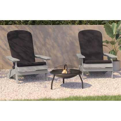 BLNK - Charlestown All-Weather Poly Resin Folding Adirondack Chairs Set of 2