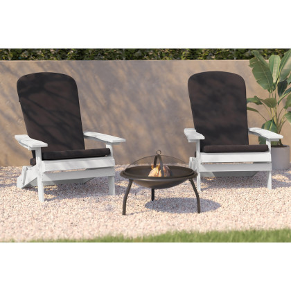 BLNK - Charlestown All-Weather Poly Resin Folding Adirondack Chairs Set of 2