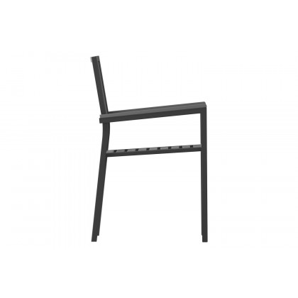 BLNK - Harris Commercial Indoor-Outdoor Stacking Club Chairs with Black Poly Resin Slatted Backs and Seats Set of 2