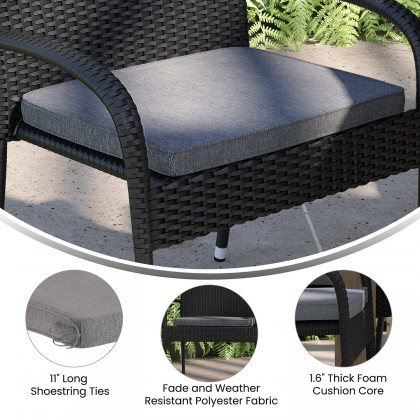 BLNK McIntosh Outdoor Patio Chair Cushion Set of 2 - Gray