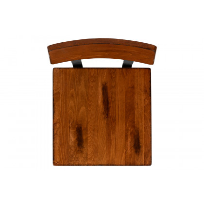 BLNK - Jackson Wood Rustic Antique Walnut Industrial Dining Chair 2 Pack