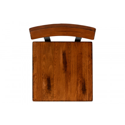 BLNK - Jackson Rustic Antique Walnut Industrial Wood Dining Bar Stool 2 Pack