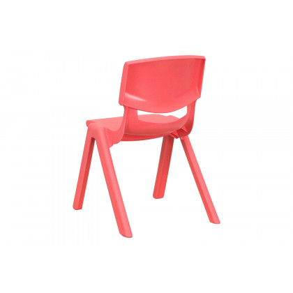 BLNK Whitney Plastic Stackable School Chair 2 Pack - Red, 12"H Seat