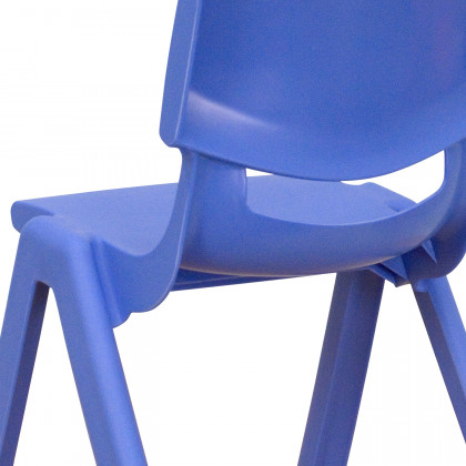 BLNK Whitney Plastic Stackable School Chair 2 Pack - Blue, 10.5"H Seat