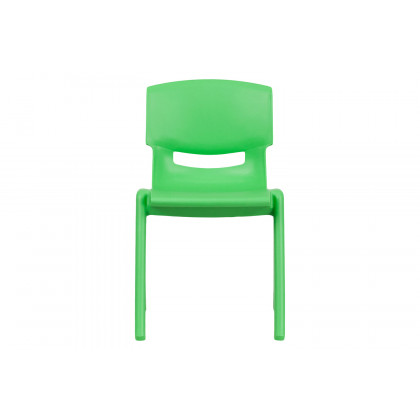 BLNK Whitney Plastic Stackable School Chair 2 Pack - Green, 13.25"H Seat