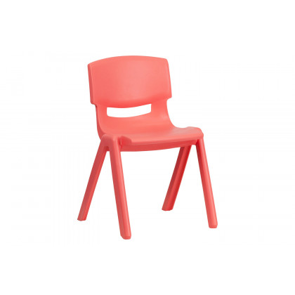 BLNK Whitney Plastic Stackable School Chair 2 Pack - Red, 13.25"H Seat