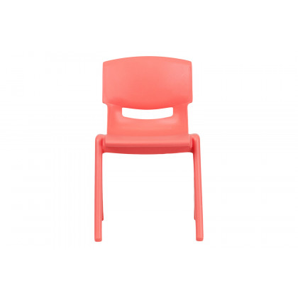 BLNK Whitney Plastic Stackable School Chair 2 Pack - Red, 13.25"H Seat